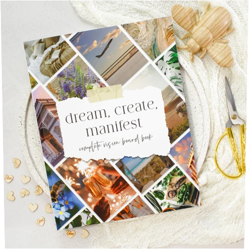 ZICOTO Inspirational Vision Board Book - A Complete Supplies Kit to Unleash Your Dreams/Goals with Motivational Pictures, Quotes & Clip Art - Perfect Magazine for Achieving Success in All Areas of Your Life