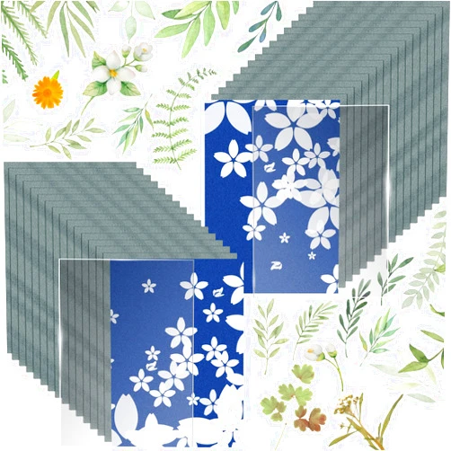 SXDMHYB A5 Sun Print Paper Kit Cyanotype Paper,40 Sheets Cyanotype Papers with High Sensitive Nature Sun Printing Art Drawing Paper and 2 Sheet Acrylic Panel,for Kids Adults DIY Arts and Crafts Project