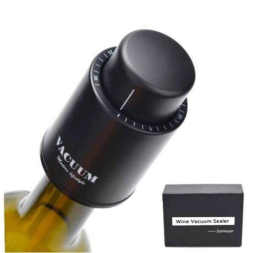 Sunwuun [2 PACK]Wine Bottle Stoppers,Real Vacuum Wine Stoppers,Reusable Wine Preserver,Wine Corks Keep Fresh,Best Gifts for Wine Lovers for christmas gifts.