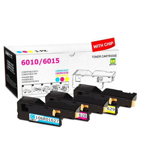 IGUGNIK 3 Pack 106R01627 106R01628 106R01629 C/M/Y Toner Cartridge High Yield 1,200 Pages Compatible Xerox 6010 Toner for Xerox Phaser 6000 Phaser 6010 WorkCentre 6015 Printer