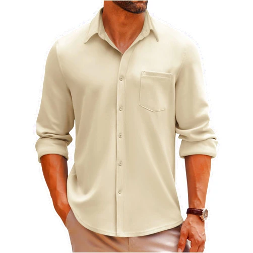 COOFANDY Men's Long Sleeve Wrinkle Free Shirt Casual Button Down Shirt for Men Untucked Shirts with Pocket