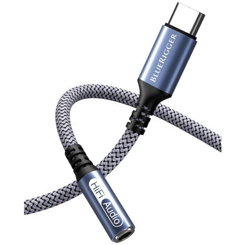 BlueRigger USB C to 3.5mm Audio Adapter Cable - (3FT, Female AUX to USB C Adapter, USBC to Headphone Jack Extension Cable, USB-C Dongle, Type C to 1/8) - Compatible with Phone, Tablet, Laptop