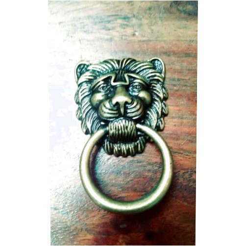 Generic Vintage Brass Furniture Hardware Drawer Ring Pull Lion Head Bosetti Marella Italy
