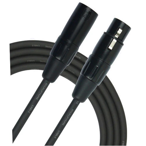 KIRLIN Cable MPC-270-10/BK - 10 feet - XLR to XLR Microphone Cable Black PVC Jacket
