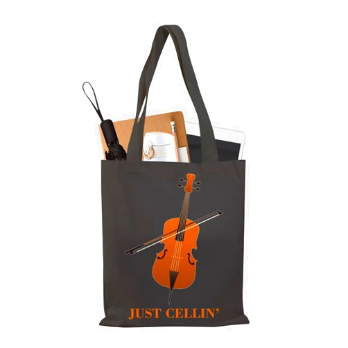 BDPWSS Cello Gift Cello Music Tote Bag Just Cellin’ Funny Cello Cellist Orchestra Musician Reusable Handbag Cello Player Gift