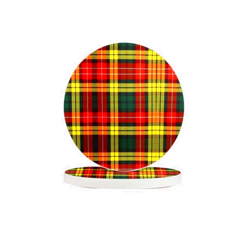 Rocale Buchanan Tartan Diatomite Cup Coaster Tea Drink Cup Mat Coffee Mug Coasters 1-4 Pcs Two Pieces One Size