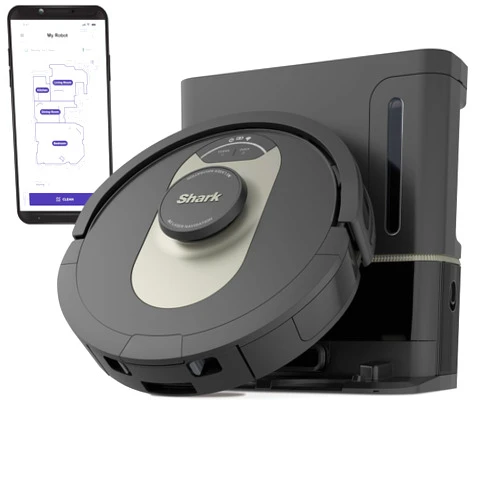 Shark AV2501AE AI Robot Vacuum with XL HEPA Self-Empty Base, Bagless, 60-Day Capacity, LIDAR Navigation, Perfect for Pet Hair, Compatible with Alexa, Wi-Fi Connected, Carpet & Hard Floor, Black