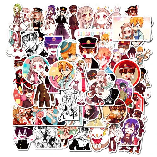 NineGirl Anime Toilet-Bound Hanako-kun Stickers (50 PCS) Funny Stickers for Teens, Girls, Adults,Kids - Stickers for Waterbottles,Laptop,Phone,Hydro Flask - Waterproof Vinyl Sticker (Toilet-Bound Hanako-kun)