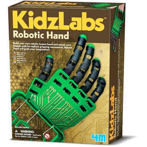 4M Kidzlabs Robotic Hand Kit, Build Your Own Robotic Hand, For Boys & Girls Ages 8+