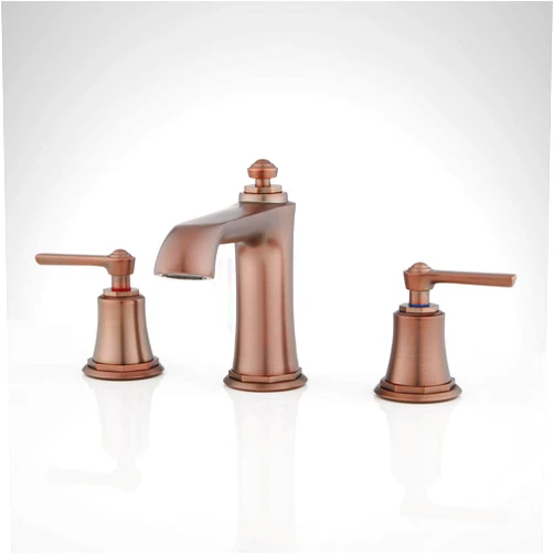 Signature Hardware 433246 Cooper 1.2 GPM Widespread Bathroom Faucet with Pop-Up Drain Assembly