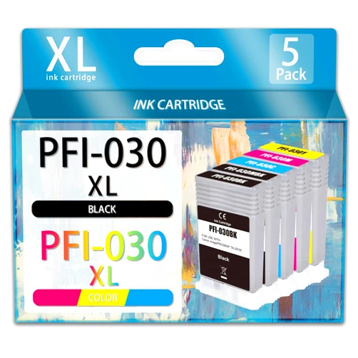 QJWYX PFI-030XL Ink Cartridges High Yield Ink Cartridges Compatible Replacement Parts for Canon PROGRAF TA-20 TA-30 Printer