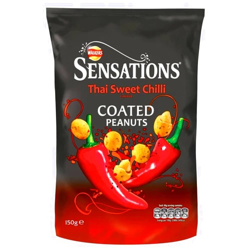 Walkers (Crisps, Snacks & Dips) Walkers Sensations Thai Sweet Chilli Coated Peanuts (165g)