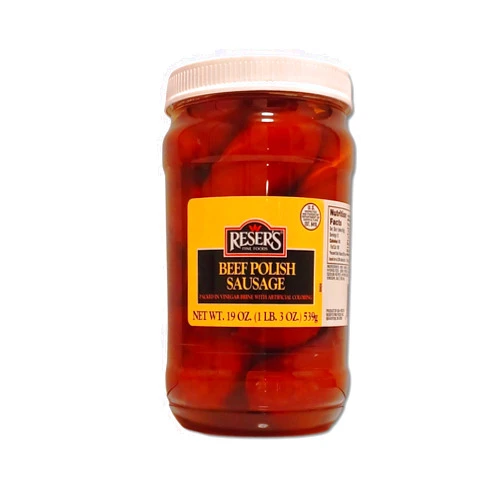 Reser's Mild Pickled Beef Polish Sausage Quart Jar