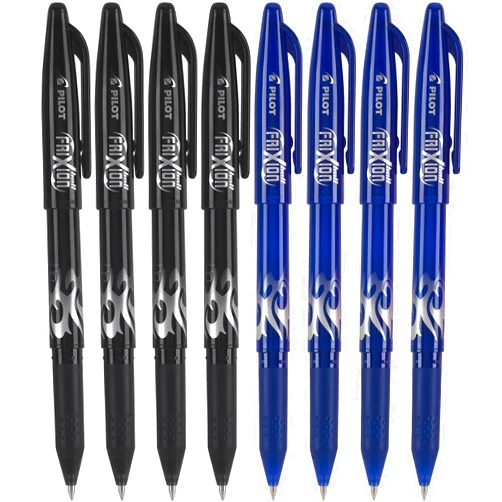 PILOT FriXion Ball Erasable & Refillable Gel Ink Stick Pens, Fine Point, Black & Blue Ink, 8-Pack