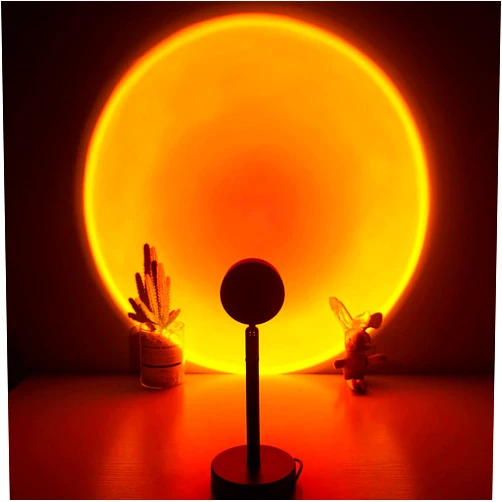 CORATED Sunset Lamp, Projector Sunset Light 180 Degree Rotation Projection LED Night Light for Photography, Selfie, Home and Bedroom Decor (Sunset Red)