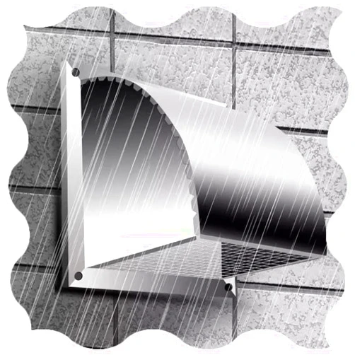 HCZION Exhaust Grille Weatherproof Air Vents Stainless Steel Exterior Wall Vent Cover, Kitchen Exhaust Fan Vents, Square Exhaust Hood (Size : 500mm/20in)