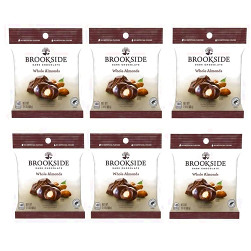 MASHBOX BROOKSIDE Dark Chocolate Whole Almond, 2.6 oz 6 Count (DARK ALMONDS 6 CT)