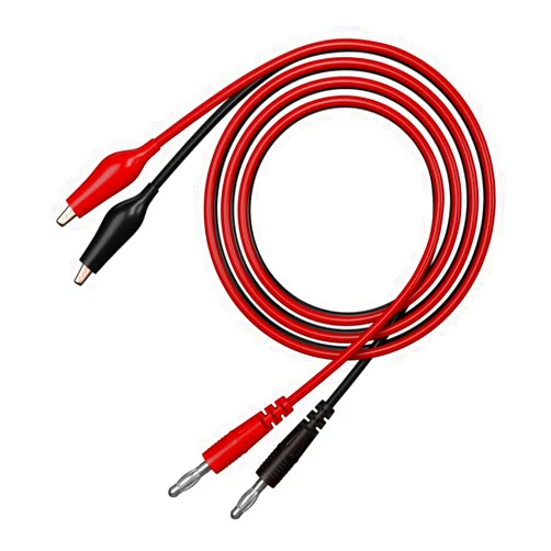 CZJZDZ 2pcs Banana Plug to Alligator Clip Test Lead Cable Line Wire, 4mm Banana Plug for Multi-Meter, Electrical Test Jumper Wire 100cm/3.3ft J.70056A