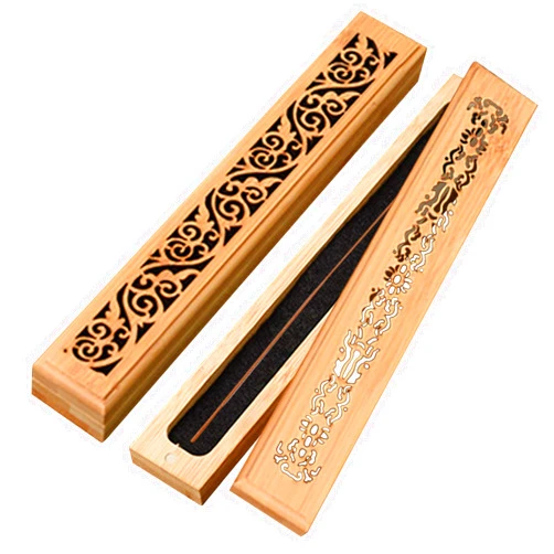 Jeffbaubl 2pcs Incense Holder, Jeffbaubl Premium Incense Box, Upgraded Incense Stick Holder, Bamboo Incense Burner Burner Ash Catcher