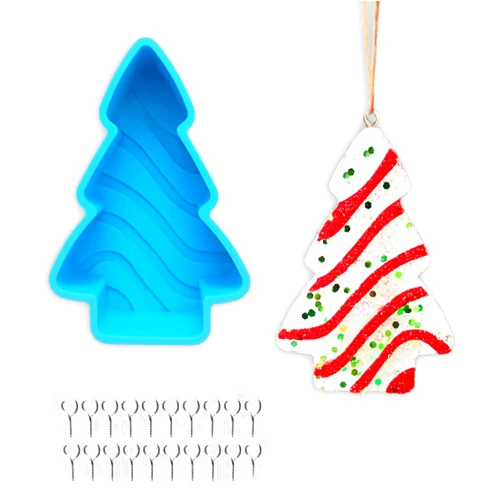 Rifanda Christmas Tree Silicone Molds for Freshies, Rifanda Car Freshie Silicone Mold for Aroma Beads, Car Freshies, Soap Candle Wax Clay Plaster Mold for DIY Christmas Home Decoration