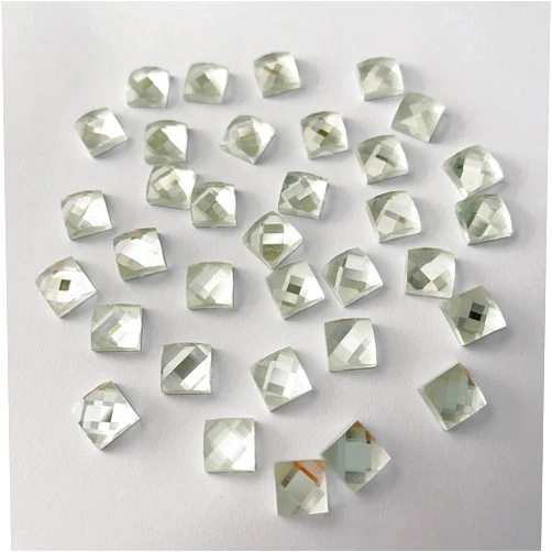 NUO RUI 100 Pcs Mirror Mosaic Tiles, Mini Square Mirrors for Arts Crafts Projects (Silver)