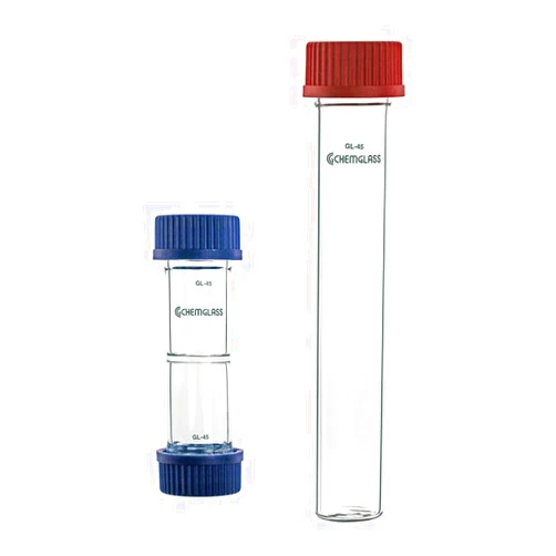 Chemglass CG-1140-10, Hybridization Bottle, Blue, 35mm Diameter, 75mm Height