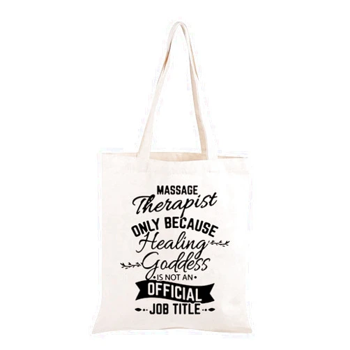 MNIGIU Massage Therapist Cosmetic Makeup Bag Massage Therapy Zipper Pouch Bag Chiropractor Graduation Gift (massage therapist tote bag)