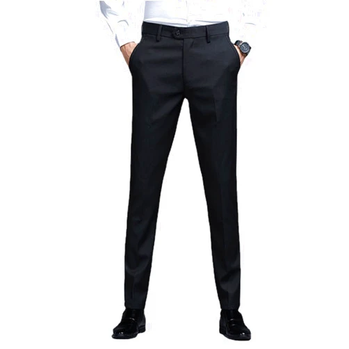 BIANGOD.US.STORE Men's Relax Fit Dress Pant, Thicken Flat-Front Stretch Casual Business Straight Leg Suit Trousers