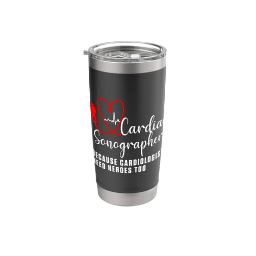 Ultrasound Technologist Echocardiographer Gifts Cardiac Sonographer Echo Tech Learn RDCS Stainless Steel Insulated Tumbler