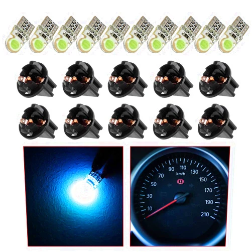 CCIYU 194 LED Bulb Twist Lock Socket, Canbus Error Free 6000K Ice Blue 168 LED Bulb For Dash Bulb, 2825 W5w 175 Replacement Bulb for Instrument Panel Gague Cluster Light Bulb