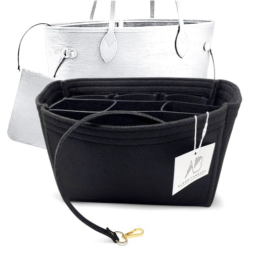 AlgorithmBags design for LV Neverfull MM Luxury Purse Organizer Insert Shaper Liner Divider, Black Noir