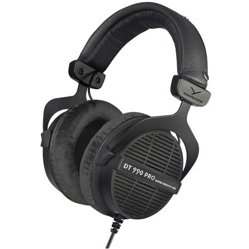 beyerdynamic Dt 990 Pro Over-Ear Studio Monitor Headphones - Open-Back Stereo Construction, Wired (80 Ohm, Black (Limited Edition))