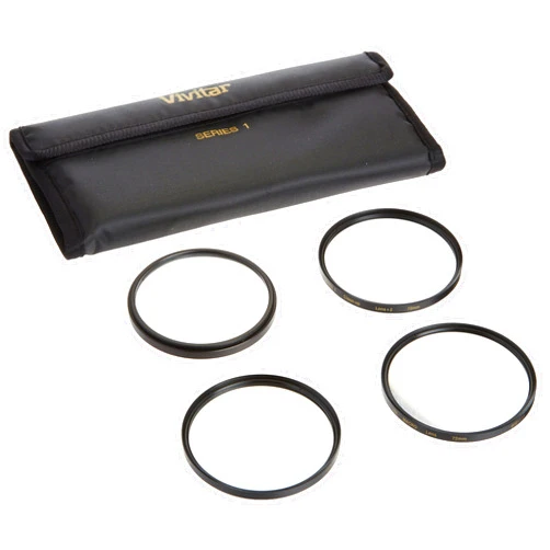 Vivitar Series 1 +1 +2 +4 +10 Close-Up Macro Filter Set with Pouch (72mm), Black, 8.5 x 4.3 x 1.3 inches, (VIV-CL-72)
