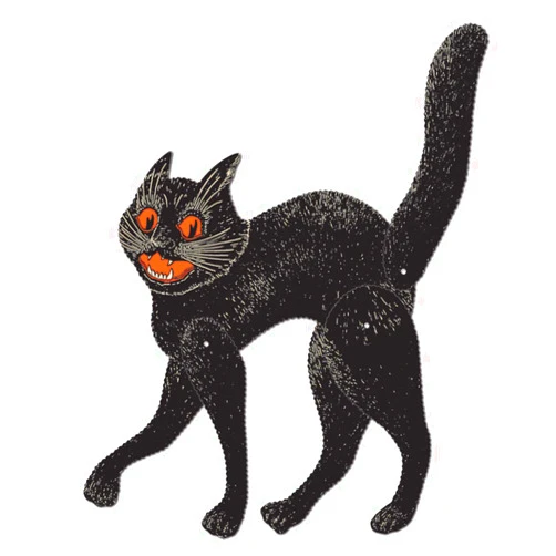 Beistle Jointed Scratch Cat - Black