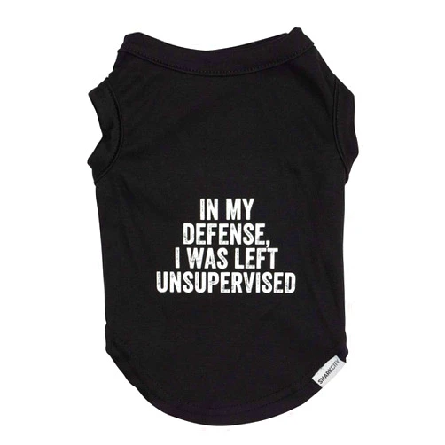 SNARKCITY Pet Tee, Funny, Clothing, Dog Costume, Cat, Quotes, Novelty Gift (XL, Sunsupervised)