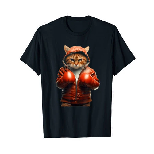 Boxer gift boxing gift Funny boxing cat with boxing gloves T-Shirt