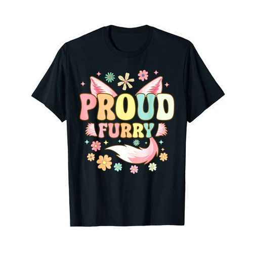 Furry Fandom Fursuit Fursona Gifts Proud Furry Groovy Furry Fandom Fursuit Fox T-Shirt