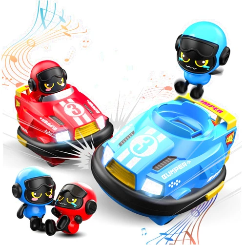 CAPTAIN CHAOWING Toddlers Remote Control Cars for Kids, Boys RC Ejecting Bumper Cars Set of 2 Players, RC Battle Race Vehicles Toddlers Toys, Cartoon Vehicles Toys, Christmas Birthday Gift