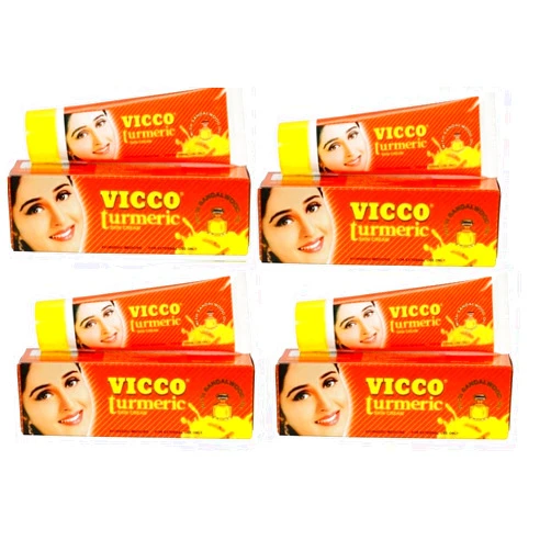 Vicco Turmeric Skin Cream with Sandalwood Oil 4 pack (4 X 70g)