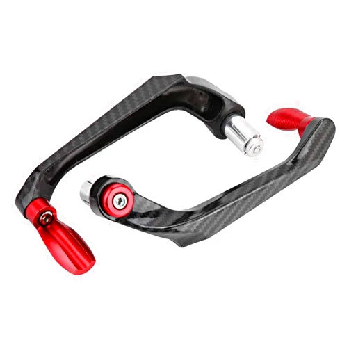VUOZIP Universal 7/8in 22mm CNC Aluminum Handlebar Brake Clutch Lever Hand Guard Protector for Motorcycle, Motorbike, Scooters, Electric Cars, Mountain Bikes (Red)