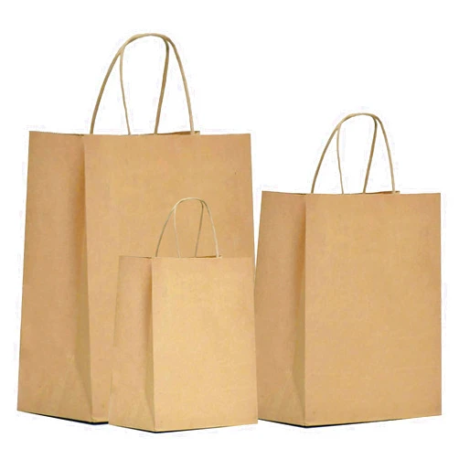 Qutuus Kraft Paper Bags Bulk 6x3.25x8 & 8x4.25x10.5 & 10x5x13 Paper Gift Bags, Kraft Bags, Brown Paper Bags, Craft Bags, Kraft Shopping Bags with Handles, 25 Pcs Each, Large & Medium & Small
