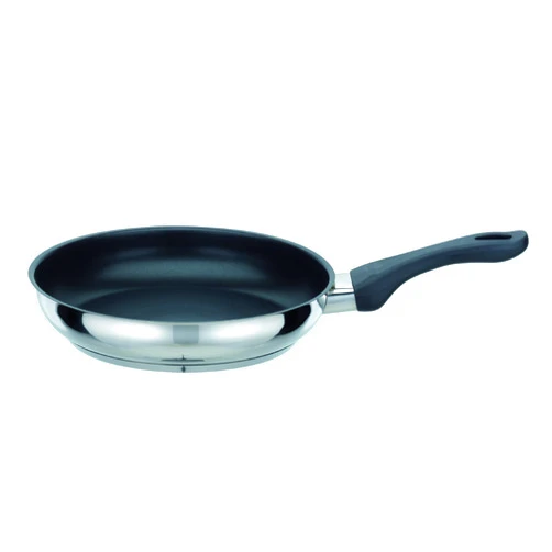 GSW Gaens Stahlwaren Fry Pan, 28 x 5.5 cm, 2.5 L, 30 x 28 x 5.5 cm, Black/White