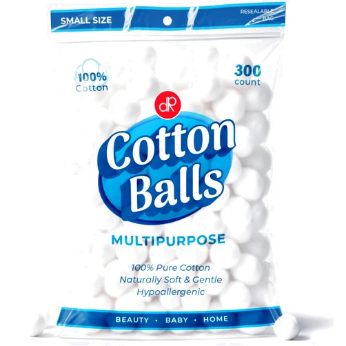 DecorRack 300 Small Cotton Balls for Make-Up, Nail Polish Removal, Pet Care, Applying Oil Lotion or Powder, Made from 100% Pure & Natural Cotton, Soft and Absorbent for Household Needs (300 Count)