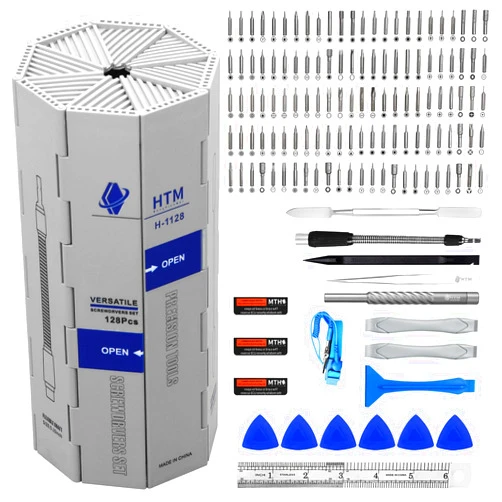 HengTianMei 142 in 1 Precision Screwdriver Set Professional Magnetic Repair Tool Kit for Computer, Laptop, Xbox, Macbook, Game Console (H1128)