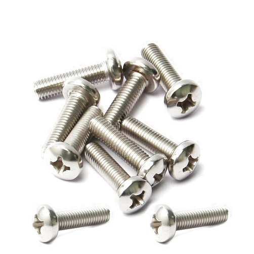 MroMax 8Pcs M8 x 30mm Pan Head Phillips Machine Screws, 304 Stainless Steel 18-8, Fully Thread, Metric Silver Gray Cross Head Screws Bolts