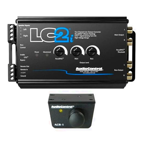 AudioControl LC2i 2 Channel Line Out Converter with AccuBASS and Subwoofer Control with AudioControl ACR1 Remote for AudioControl Processors