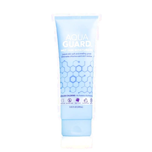 AQUA GUARD After-Swim Wet Skin Moisturizer | Leaves Skin Soft+Neutralizes Chlorine Scent & Residue | In-Shower Lotion | Saves time | Apply to wet skin then towel off | Fast Absorbing