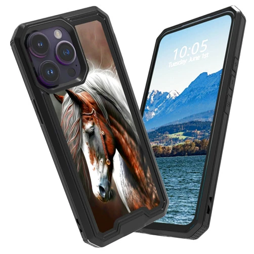 BFDHGQZC Dream Chasing WolfHorse Case for iPhone 15 Pro Max 6.7