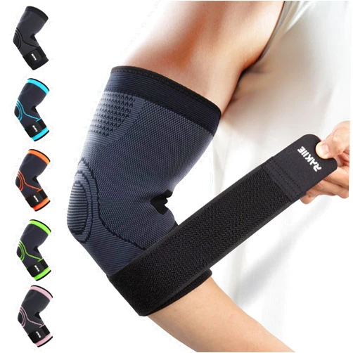 Rakiie Elbow Support Brace for Men and Women, 2 Pack Elbow Compression Sleeve, Elbow Brace for Tendonitis and Tennis Elbow, Elbow Sleeve Reduce Joint Pain for Tennis, Golfer, Workouts Black (M)