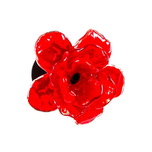 Dale Tiffany AW24083 Rose Bud Flower Hand Blown Art Glass Wall Decor, Red, 4.75